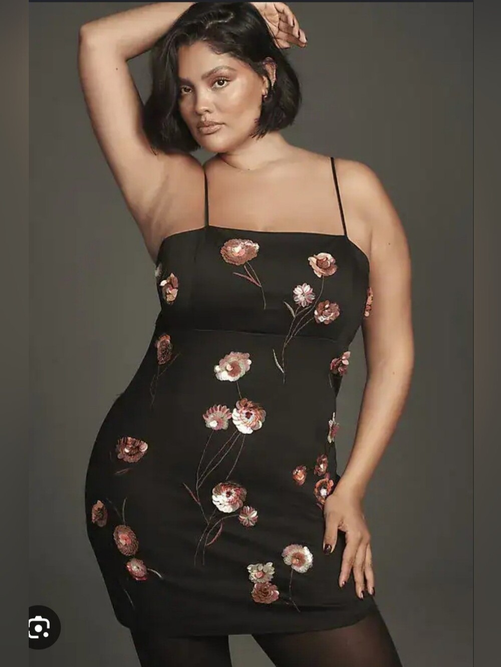 NWT Anthropologie Maeve Mini Dress with 3D Floral Embellishment